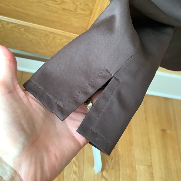 JONES NEW YORK Brown Stretch Satin Hourglass Blazer Size 4 - Picture 9 of 14